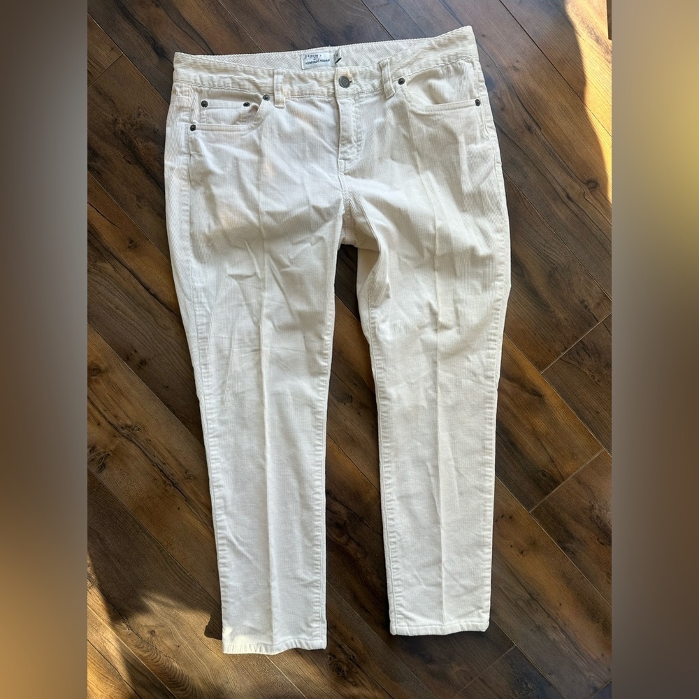 Vineyard Vines White Corduroy Pants Size 10 Classic Straight Leg